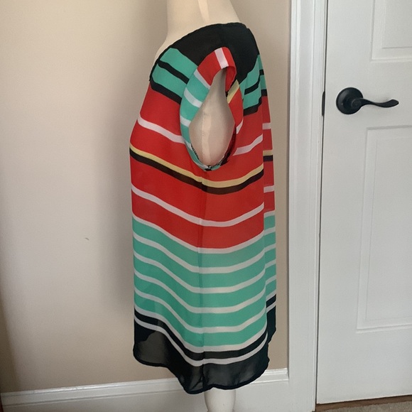 Charming Charlie Striped Colorblock Top - Picture 2 of 5